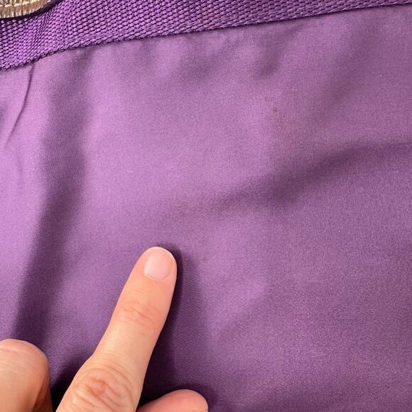 Prada Tessuto Nylon Jacquard Logo Tote in Viola Purple 16"x10" Shoulder Tote Bag - Picture 13 of 16